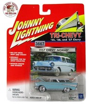 Johnny Lightning Tri-Chevy 1957 Chevy Nomad Blue 454-03 Hot Wheels - £9.36 GBP
