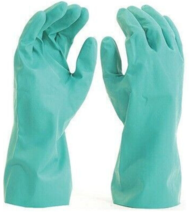 12 Pairs Unlined 13&quot; Green Industrial 11 mil Nitrile Gloves, Diamond Grip, XL - £19.56 GBP