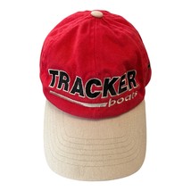 Tracker Boats Embroidered Cap – Red &amp; Beige Cotton Hat – Adjustable Stra... - $15.00