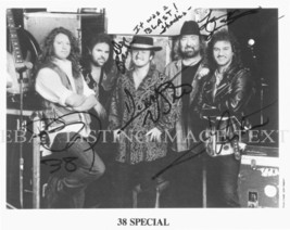 38 Special Band Autographed 8x10 Rp Photo Hold On Loosely Van Zant - £15.62 GBP