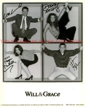 Will And Grace Cast Autographed 8x10 Rp Photo All 4 - £15.81 GBP