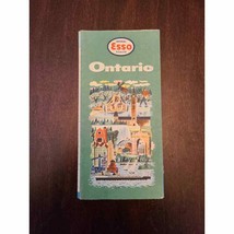 Ontario Canada Road Map Courtesy of Esso 1956 Edition - £11.48 GBP