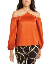 Thalia Sodi Womens Cold Shoulder Chain Neck Top Size X-Large Color Gingerbread - £40.34 GBP