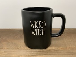 Rae Dunn Wicked Witch Mug 16oz Rare Solid Black Artisan Collection White... - £19.04 GBP