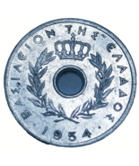 Greece 10 Lepta, 1954 Gem Unc~1st Year Ever Minted~Free Shipping #A163 - £4.39 GBP