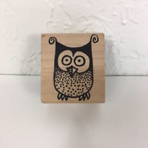 Magenta Rubber Stamp Owl 23014 G Hoot Barn Wise Bird Wood-Mounted 2&quot; x 1... - $14.84