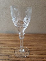 Rogaska Gallia 6 3/4&quot; Crystal Wine Port Sherry Goblet Stem Glass Damaged  - $5.99