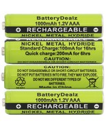 1.2V NiMH AAA Rechargeable Batteries for Panasonic Cordless Phones (4-Pack) - $9.95