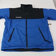 Columbia Titanium Men's Black & Blue Fleece Full Zip Jacket Pockets Size Large image 10