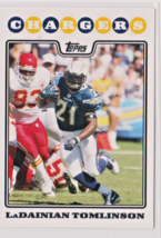 Ladainian Tomlinson San Diego Chagers Running Back 2008 Topps Card # 69 - $1.47