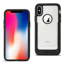 [Pack Of 2] Reiko iPhone X/iPhone XS Belt Clip Polymer Case In Clear Black - £20.19 GBP