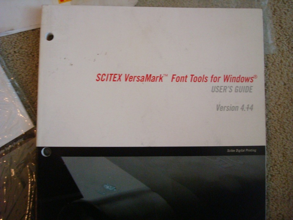 SCITEX Kodak Versamark Font Tools for Windows User Guide  6240 3000 # 01... - $75.99
