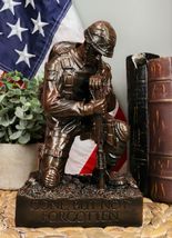 Ebros War Battlefield Kneeling Soldier 8.5"H Honor &amp; Valor Military Comb... - $25.95