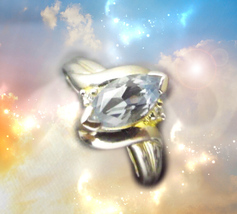 Haunted Diamond Topaz Ring Alexandria Multiply Money Wealth Golden Royal Magick - £357.92 GBP