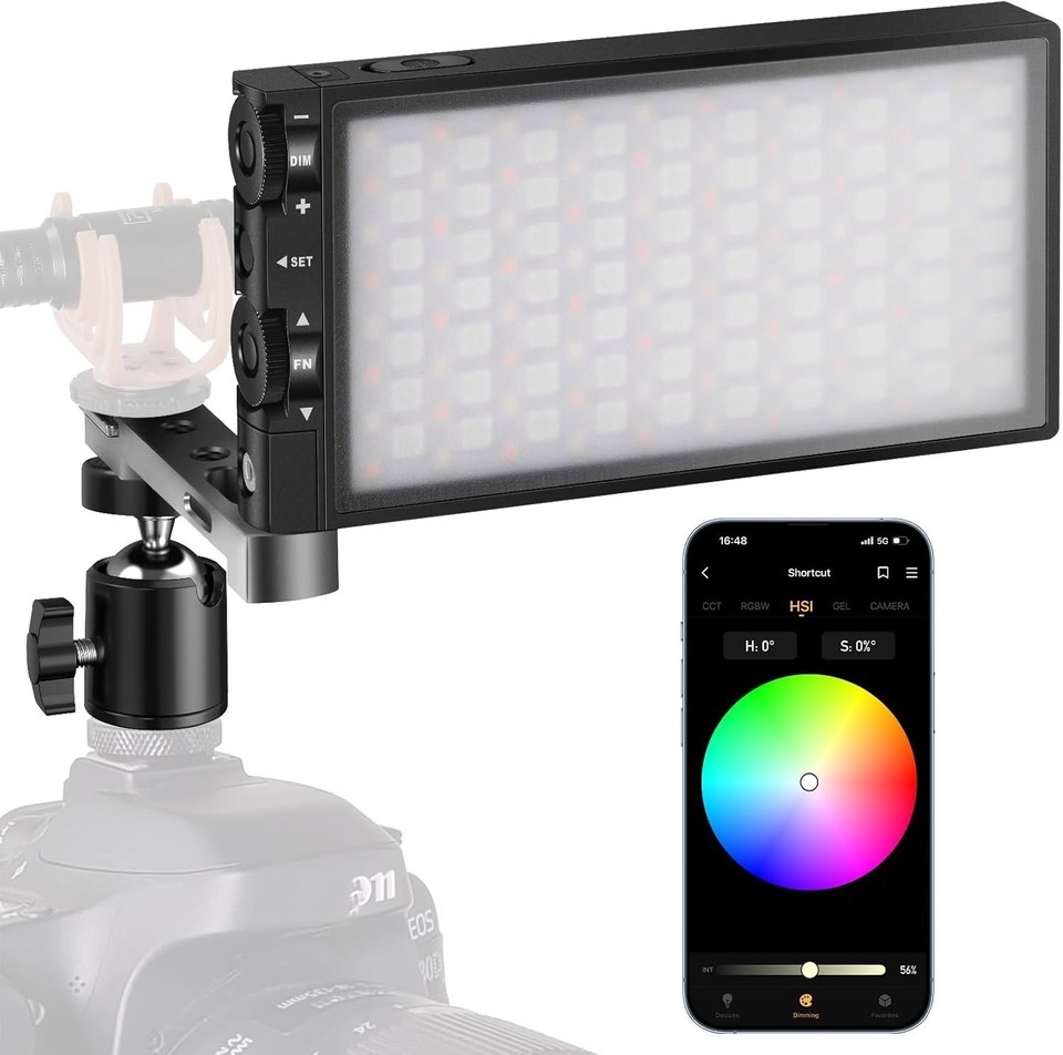 Professional G1s RGB Video Light - Strong 210min Battery & Color Temp 2500-8500K Item image 3