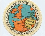 Delta Airlines Paper Coaster Now Serving Copenhagen Denmark Berlin Germany - £14.01 GBP