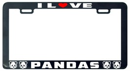 Pandas Panda I love License plate frame holder tag - £4.74 GBP