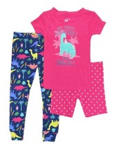 allbrand365 designer Girls Or Boys 3 Piece Cotton Pajama Set,Pink/Blue Size 3T - £18.96 GBP
