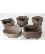 5 Mix Japanese Yokkaichi Shito Mame Bonsai Pots, Cactus &amp; Accent Plant P... - $54.99