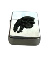 Vintage Lighter Skull Pirate Silver Chrome Color Evil Working But Needs ... - $25.99 CAD