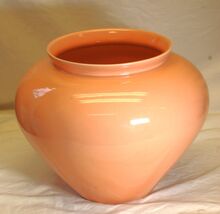 Ceramic Vase Mauve Pink Table Centerpiece - $29.69