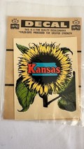 VINTAGE LUGGAGE TRAVEL DECAL KANSAS SUNFLOWER STATE SOUVENIR ORIGINAL IM... - $10.84