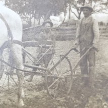 Antique 1904-1918 RPPC AZO Horse Drawn Cultivator Real Photo Postcard - $18.53