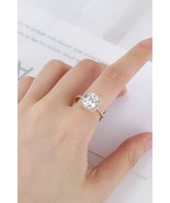 14k Gold Plated Diamond Ring Royal Luxury Elegant Retro Big Diamond Gold... - £94.35 GBP