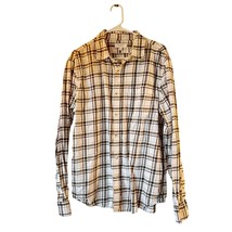 Banana Republic Men’s Large Plaid Button Down Shirt Untucked Fit Long Sl... - $21.78