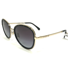 CHANEL Sunglasses 2207-B-S c.395/S6 Gold Black Cat Eye Crystals w Purple Lenses - £169.92 GBP