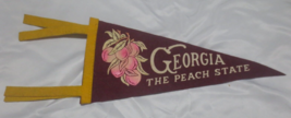 Georgia The Peach State  Pennant 1950&#39;s - £19.33 GBP