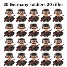 WW2 Military Soldier Building Blocks Action Figure Bricks Kids Toy 20Pcs... - £18.75 GBP