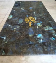 Labradorite Bars &amp; Kitchen Slab Dining Table Top | Labradorite Center Table Top - £2,595.87 GBP