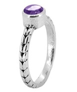 New AMETHYST &amp; STERLING SILVER Faceted RING by YS GEMS Size 9 Handmade B... - £15.65 GBP