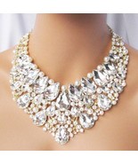 Statement Necklace, crystal necklace set, jewelry set, wedding jewelry, ... - £43.32 GBP