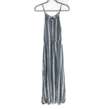 GAP Maxi Dress Sleeveless Drawstring Waist Striped Black White Size XS - £11.45 GBP