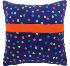 Tooth Fairy Pillow, Purple, Dot Print Fabric, Orange Bias Trim, Boys or ... - $4.95