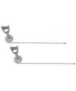 Classic Vintage Spiral Chrome Fender Quarter Panel Curb Feelers Whiskers... - $25.40 CAD