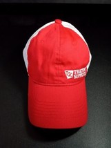 Tractor Supply Company TSC Truckers Cap red white Hat Mesh Snapback Adjustable - £11.18 GBP
