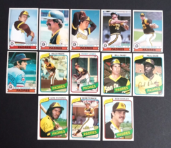 1979 &amp; 1980 O-Pee-Chee OPC San Diego Padres Baseball Card Lot NM+ (13 Cards) - £11.76 GBP