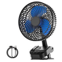 4 In1 Usb Fan, 8 Clip Fan, Rechargeable Table Fan, 5 Speeds, 45/90 Automatic Rot - £62.79 GBP
