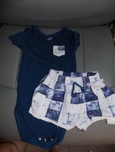 Posh Peanut Baby Blue Denim Plaid Pajama Set Size 18/24 Months EUC - £49.60 GBP