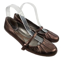 Naturalizer Shoes Womens 8.5 M N5 Comfort Leather Hold Up Copper Mary Jane Wedge - £19.95 GBP