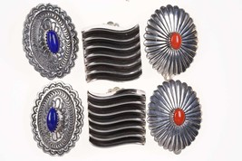 Vintage Navajo/Zuni Sterling Clip On Earring Lot 3 pairs - £146.06 GBP