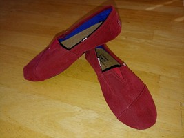XOXO LADIES RED CORDUROY FLATS-6-NWOB-LEATHER INNERSOLE-CUTE/COMFY - £9.02 GBP