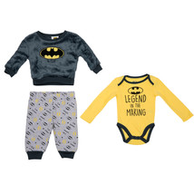 Batman Legend in The Making Infant Boy&#39;s 3-Piece Woobie Top Set Multi-Color - £21.56 GBP