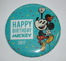 HAPPY BIRTHDAY MICKEY 2017 Button - £6.29 GBP