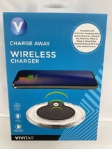Vivitar Charge Away Wireless QI Charger Black VM20028 Table Flat - $5.53