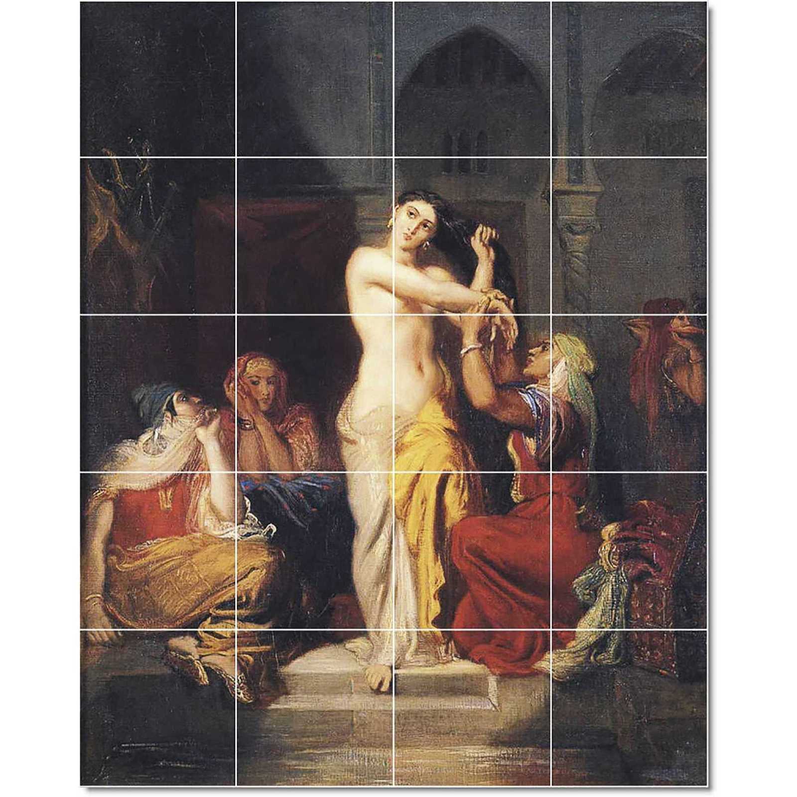 Chasseriau theodore moorish woman leaving the bath in the seraglio