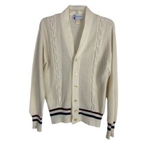 Vintage Heritage Mens Sweater Size Medium Cardigan Cream Button Long Sle... - £41.81 GBP